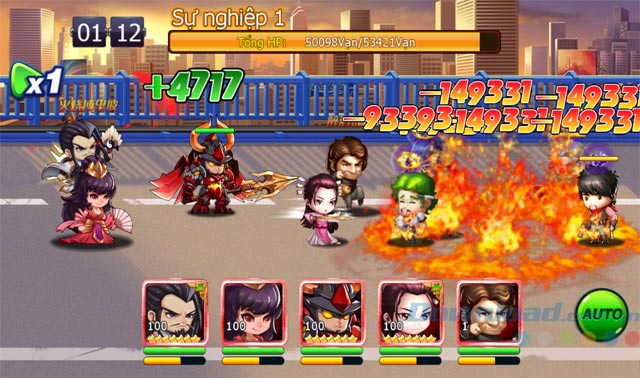 Giao diện game Siêu Sao Đại Chiến 