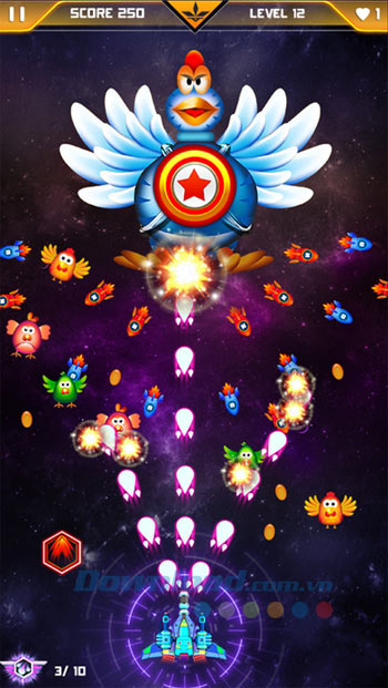 Giao diện game Bắn gà vũ trụ