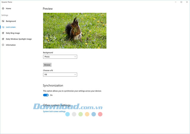 Tải hình nền từ Bing, Windows Spotlight