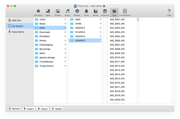 Quản lý file trên iPhone dễ dàng thông qua iTools cho Mac