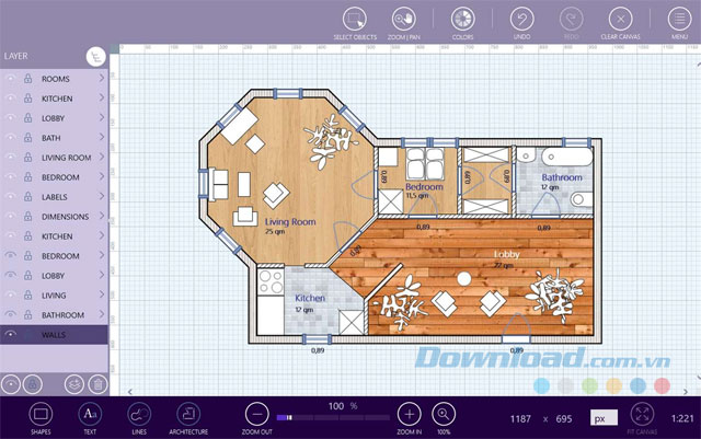 Ứng dụng thiết kế đồ họa ArchiTech