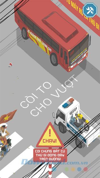 Giao diện game Còi To Cho Vượt cho iOS