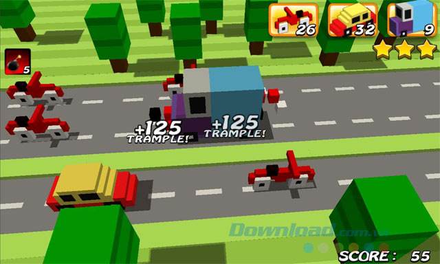 Game đâm xe Crashy Road