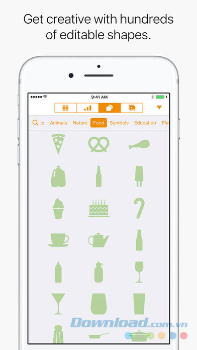 Thư viện biểu tượng, hình khối