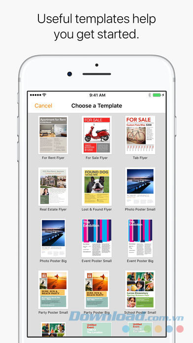Dùng template mẫu
