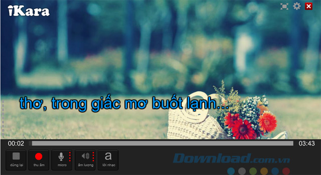 Giao diện hát Karaoke