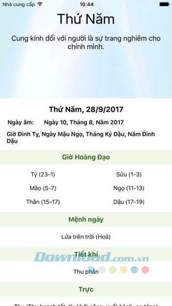 Xem lịch