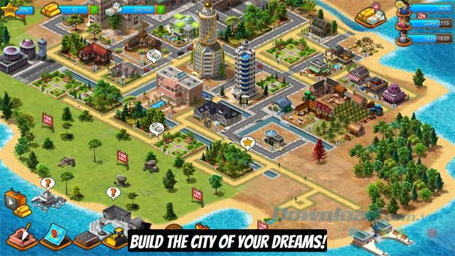 Game xây thành phố Paradise City Island Sim