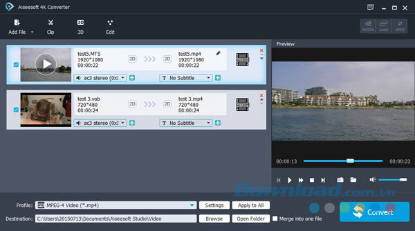 Chuyển đổi video 4K sang HD