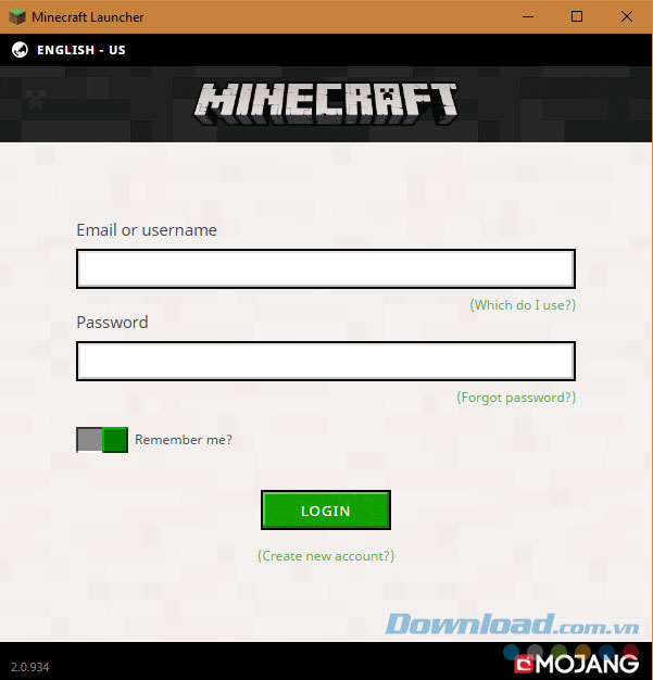 Minecraft Launcher: Cổng vào Thế giới Khối Vô Cực với nhiều tính năng mạnh mẽ. https://st.download.com.vn/data/image/2017/10/24/Minecraft-Launcher-dang-nhap.jpg