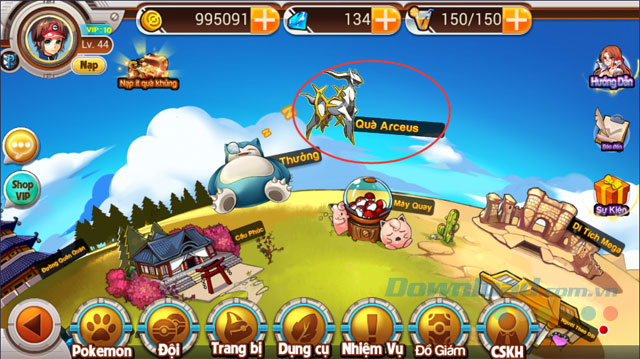 Giao diện game Học Viện Thú Cưng 