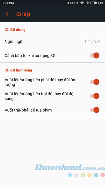 Cài đặt