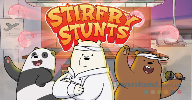 Stirfry Stunts cho tới Android là game nấu bếp dựa vào bộ phim truyền hình phim hoạt hình We are bears
