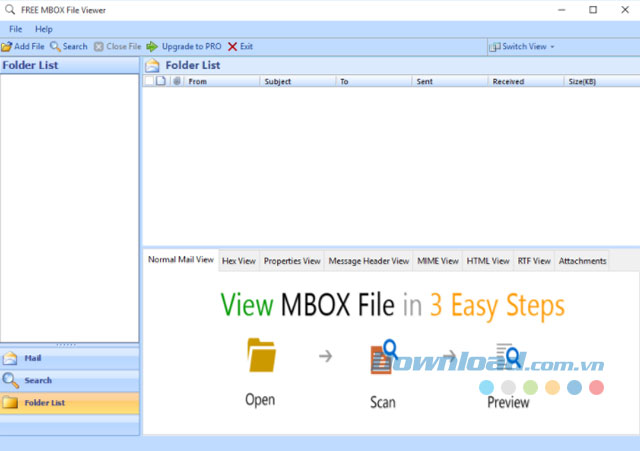 Quy trình đọc file MBOX