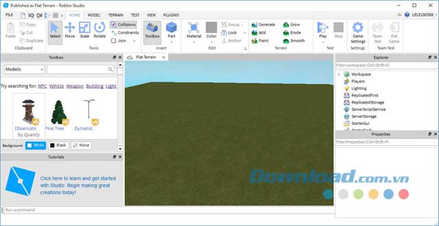 Sáng tạo game cùng Roblox Studio