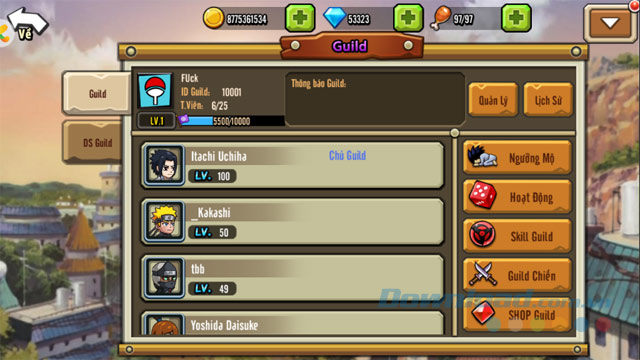 Tính năng Guild