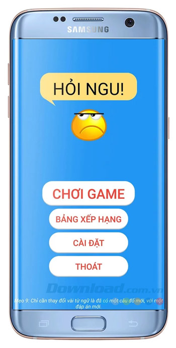 Giao diện ứng dụng Hỏi Ngu