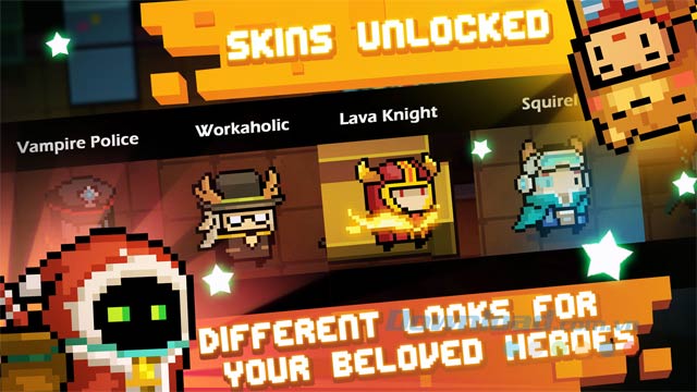 Mở khóa nhiều skin nhân vật