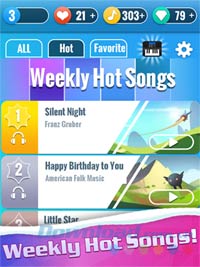 Các bài hát hot hàng tuần