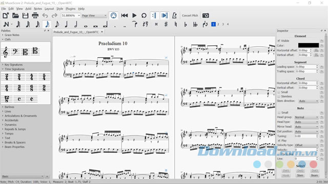 Giao diện MuseScore cho Windows 10