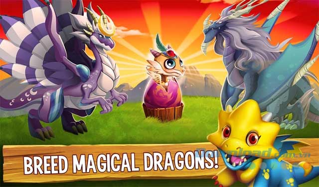 Thuần hóa hàng trăm con rồng trong Dragon City game