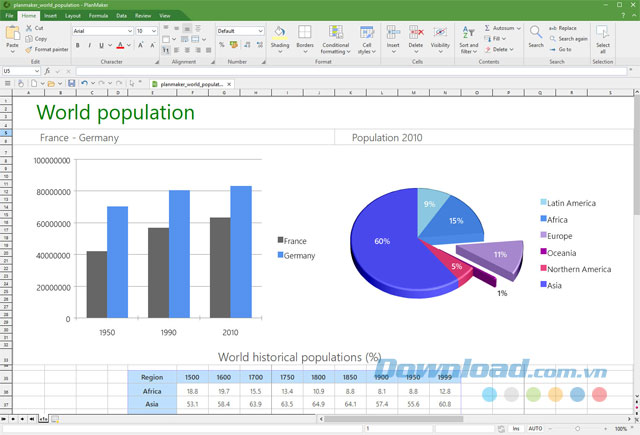 Tạo bảng tính chuyên nghiệp trên Ashampoo®  Office 2018