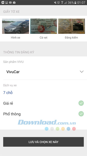 Lựa chọn xe