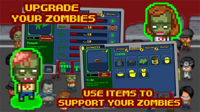 Dùng vật phẩm để hỗ trợ zombie của bạn