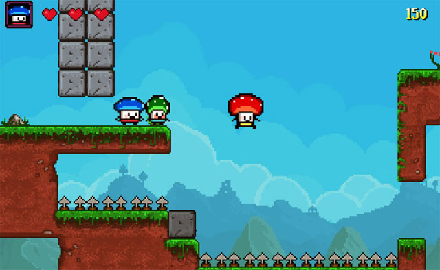 Game đi cảnh Mushroom Heroes
