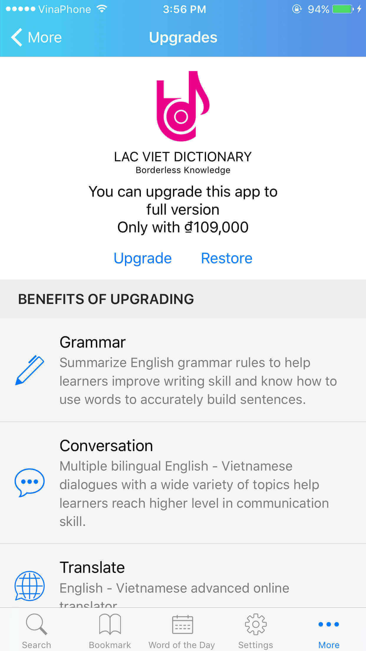 Từ điển Lạc Việt cho iPhone