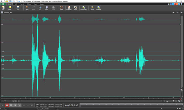 Giao diện WavePad Audio Editor Free