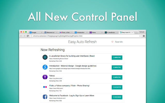 Giao diện Super Auto Refresh