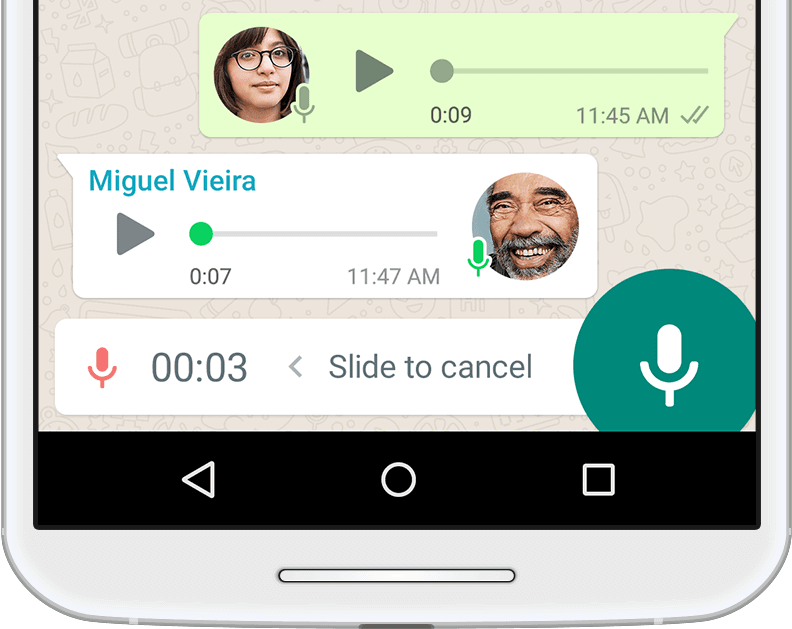 WhatsApp cho iOS hỗ trợ tin nhắn thoại
