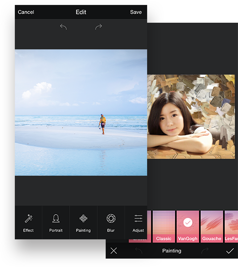 Camera360 cho Android có bộ công cụ chỉnh sửa đa dạng
