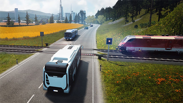 Lái xe bus trong thành phố