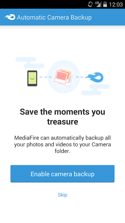 MediaFire cho Android tự động lưu trữ ảnh