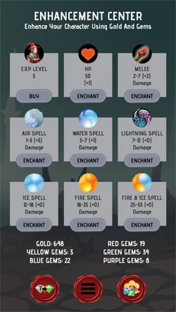 Nâng cấp vũ khí và phép thuật