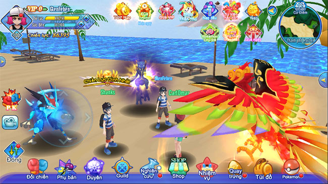 Game pokemon trên di động