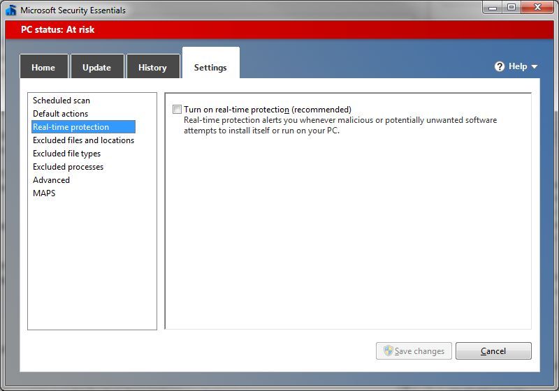 Microsoft Security Essentials giúp bảo vệ máy tính thời gian thực