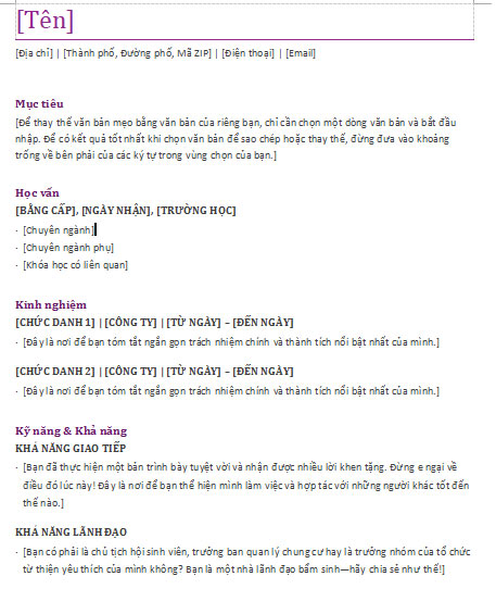 Hồ sơ cá nhân (Tím)