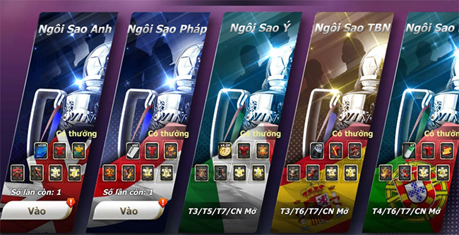 Hệ thống thi đấu trong game 