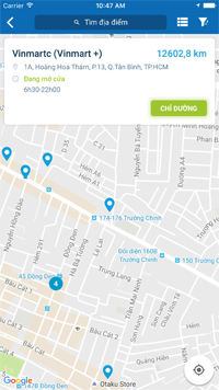 Chỉ dẫn đường đi đến cửa hàng bằng Google Map