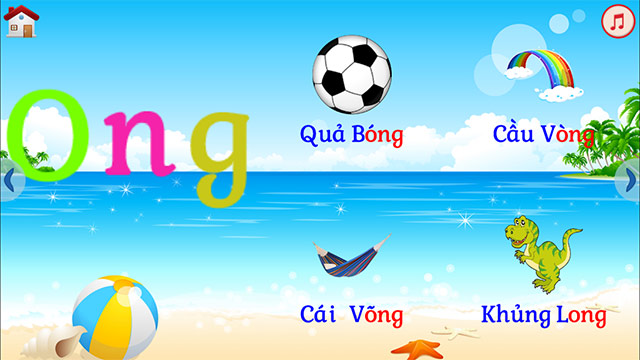 Bé học chữ cái 