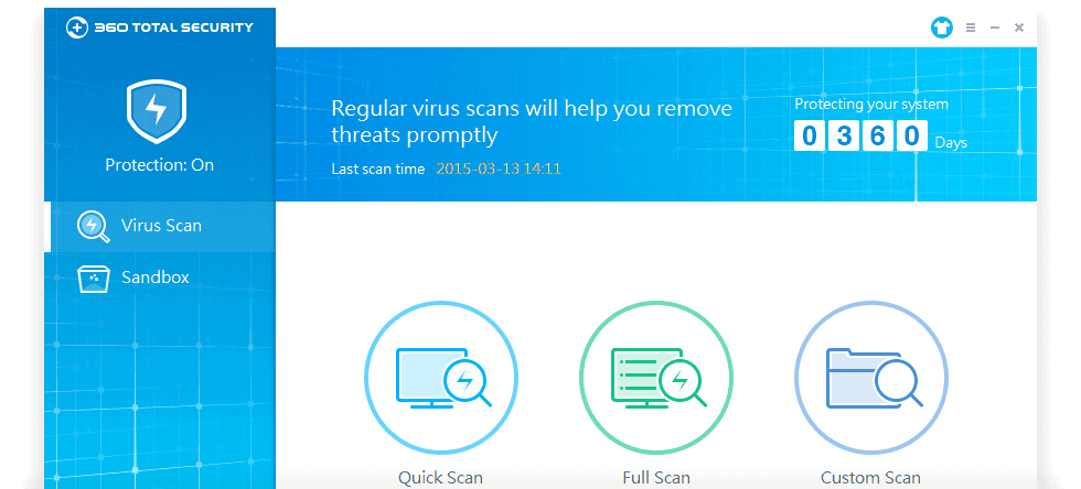 Giao diện 360 Total Security Essential