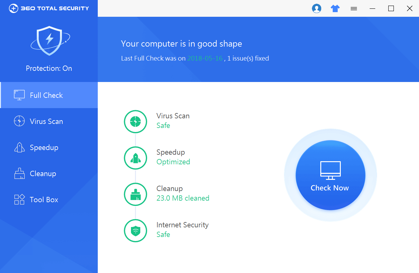 Giao diện 360 Total Security