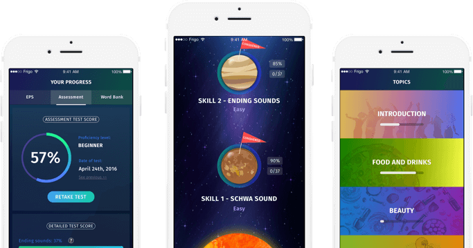 Giao diện ELSA Speak cho Android