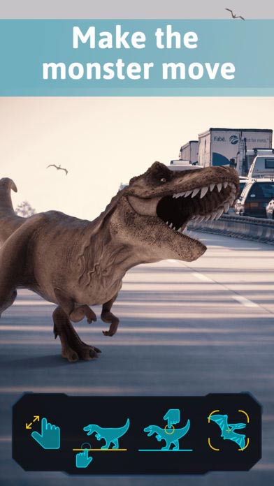 Làm quái vật di chuyển trong Monster Park - AR Dino World