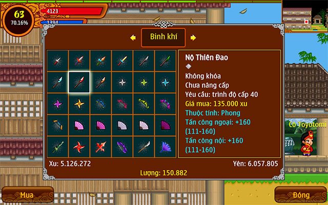 Binh khí trong Ninja School