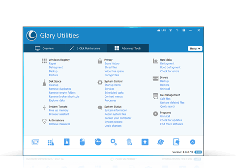 Giao diện Glary Utilities