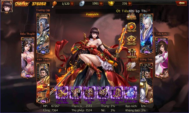 Trang bị cho nhân vật trong game Siêu Than chien tuong